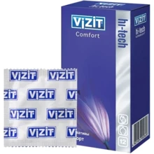 Презервативи латексні VIZIT HI-TECH Comfort комфорт №12: Тип Для натуральных ощущений