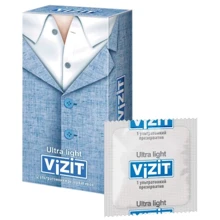 Презервативи латексні VIZIT Ultra light ультратонкі №12: Тип Ультратонкие