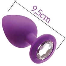 Анальная пробка с кристаллом MAI Attraction Toys №49 Purple L: Для кого Унисекс