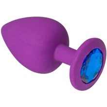 Анальная пробка CRYSTAL Purple Silicone Sapphire, L: Для кого Унисекс