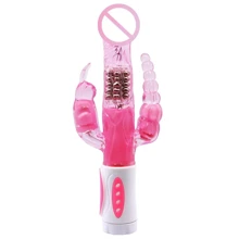 Вибратор с ротацией Pretty Bunny Vibrator - Triple Pleasure: Для кого Для женщин