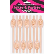 Трубочки LoveToy Original Pussy Straws Flesh, 9 шт: Производитель LOVETOY
