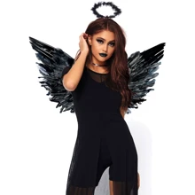 Крылья черного ангела Leg Avenue Angel Accessory Kit Black (крылья, нимб): Для кого Унисекс
