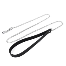 Поводок на цепочке из натуральной кожи Art of Sex - Leash, черный: Производитель Art of Sex