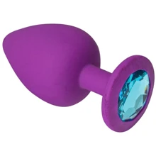 Анальная пробка CRYSTAL Purple Silicone Topaz, L: Для кого Унисекс