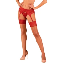 Чулки под пояс с широким кружевом Obsessive Lacelove stockings M/L: Для кого Для женщин