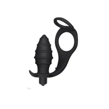 Анальная пробка с эрекционным кольцом и вибрацией LoveToy Ass Rasca Prostate Plug Combo Vibrating Black: Для кого Для мужчин