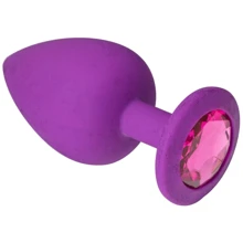 Анальная пробка CRYSTAL Purple Silicone Pink-Rhodolite, L: Для кого Унисекс
