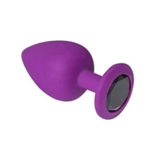 Силиконовая анальная пробка с кристаллом Purple Silicone Black Diamond (размер S): Для кого Унисекс