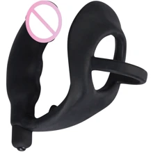 Стимулятор простаты с эрекционным кольцом Orion Black Velvets Ring & Plug: Для кого Для мужчин
