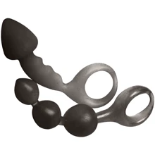 Сет з 2 анальних пробок Bottoms Up Butt Silicone Anal Toy, сірий: Для кого унісекс
