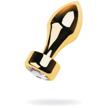 Анальная пробка с кристаллом Metal By Toyfa Gold anal plug: Для кого Унисекс
