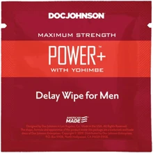 Пролонгирующая салфетка Doc Johnson Power+ Delay Wipe For Men с экстрактом йохимбе: Производитель Doc Johnson