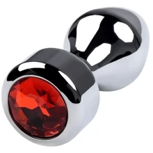 Анальная пробка с кристаллом Metal By Toyfa Silver anal plug: Для кого Унисекс