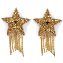 Пэстис-звезды с бахромой JSY Nipple Sticker RT236112 Gold, стикеры: Для кого Для женщин