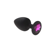 Анальний корок CRYSTAL Black Silicone Amethyst, L: Для кого Унисекс
