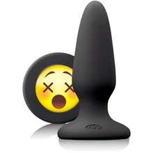 NS Novelties Mojis Plug #WTF Medium средняя анальная пробка с эмоджи, 8x3.7 см, черный: Для кого Унисекс