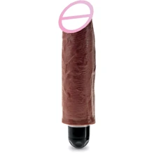 Вібромасажер King Cock 6 Vibr Stiffy Flesh, 17,8х4,2 см, коричневий: Для кого Для жінок