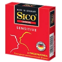Презервативи латексні SICO Sensitive контурні №3: Тип Для натуральных ощущений