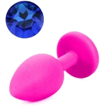 Силиконовая анальная пробка с кристаллом Silicon Pink 12 ( размер S ), SKN-SIL-PINK 12: Для кого Унисекс
