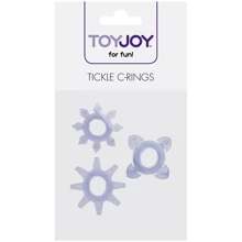 Набір кілець з 3 кілець на пеніс - TICKLE C-RINGS PURPLE, 3006010232: Виробник Toy Joy