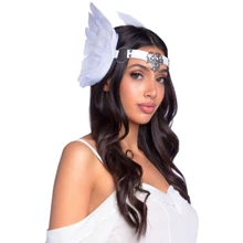 Повязка на голову с перьями Leg Avenue White: Для кого Унисекс