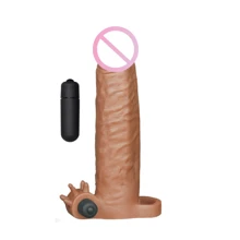 Насадка с вибрацией LoveToy Pleasure X-Tender Vibrating Penis Sleeve Flesh Add 2", Brown: Для кого Для мужчин