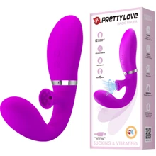 Вибростимулятор точки G с вакуумной стимуляцией PRETTY LOVE - MAGIC FINGER, BI-014435: Для кого Для женщин