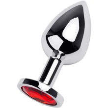 Анальная пробка с кристаллом Metal By Toyfa Silver Anal Plug Ruby: Для кого Унисекс
