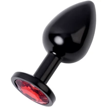 Анальная пробка с кристаллом Metal By Toyfa Вlack anal plug ruby: Для кого Унисекс
