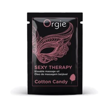 Пробник Їстівна масажна олія, що розігріває Orgie – Sexy Therapy Cotton Candy (2 мл): Тип Масло