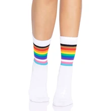 Шкарпетки жіночі в смужку Leg Avenue Pride crew socks Rainbow, 37–43 розмір: Для кого Для женщин