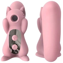 Вакуумний стимулятор з вібрацією KissToy Miss UU Pink, іграшка 2-в-1: Для кого Для жінок