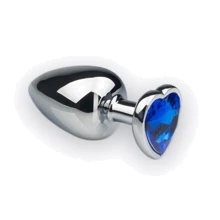 Анальна пробка, Silver Heart Sapphire, L: Для кого унісекс