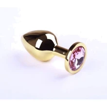 Анальна пробка, Gold Pink Topaz, M: Для кого унісекс