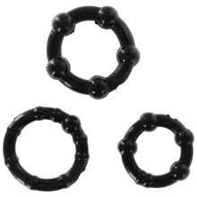 Набор из 3 шт эрекционных колец Toy Joy STAY HARD - Three Rings BLACK (35500-BLACK): Производитель Toy Joy
