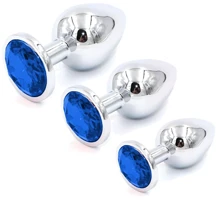 Набор анальных пробок NDS 1005-2 Silver/Blue (22289): Для кого Унисекс