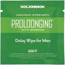 Пролонгирующая салфетка Doc Johnson Delay Wipe For Men с экстрактом женьшеня: Производитель Doc Johnson