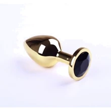 Анальна пробка, Gold Black Diamond, L: Для кого унісекс