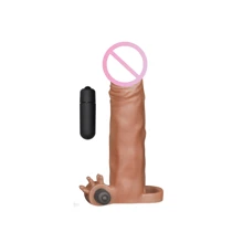 Насадка с вибрацией LoveToy Pleasure X-Tender Vibrating Penis Sleeve Flesh Add 2", Brown: Для кого Для мужчин
