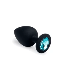 Анальний корок CRYSTAL Black Silicone Topaz, L: Для кого Унисекс