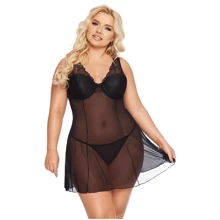 Пеньюар SoftLine Collection Berta, Вlack 3XL: Для кого Для женщин