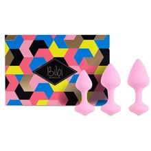 Набор силиконовых анальных пробок FeelzToys - Bibi Butt Plug Set 3 pcs Pink: Для кого Унисекс
