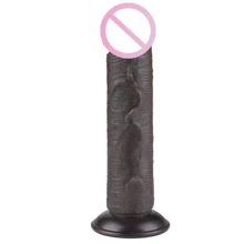 Фаллоимитатор LoveToy Sliding-Skin Dual Layer Dong 8" Black: Назначение Вагинальные