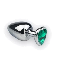 Анальна пробка, Silver Heart Emerald, L: Для кого унісекс