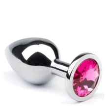 Анальна пробка утяжеленная 460 грам, Silver Pink-Rhodolite, L: Для кого унісекс