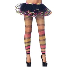 Лосины разноцветные в сеточку Leg Avenue - Rainbow Fishnet Footless Tights, O/S: Для кого Для женщин