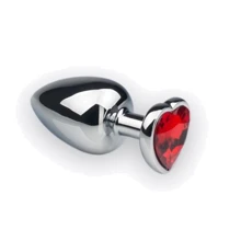 Анальна пробка, Silver Heart Ruby, L: Для кого унісекс