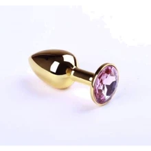 Анальна пробка, Gold Pink Topaz, S: Для кого унісекс