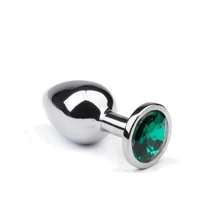 Анальная пробка CRYSTAL Silver Emerald, L: Для кого Унисекс